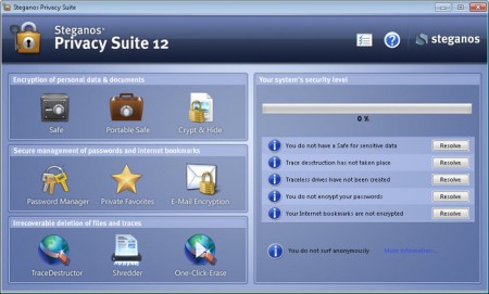 Steganos Privacy Suite 2012 13.0.2 Revision 10001| סטגנוס - הגנת פרטיות ואבטחה מקסימלית - 