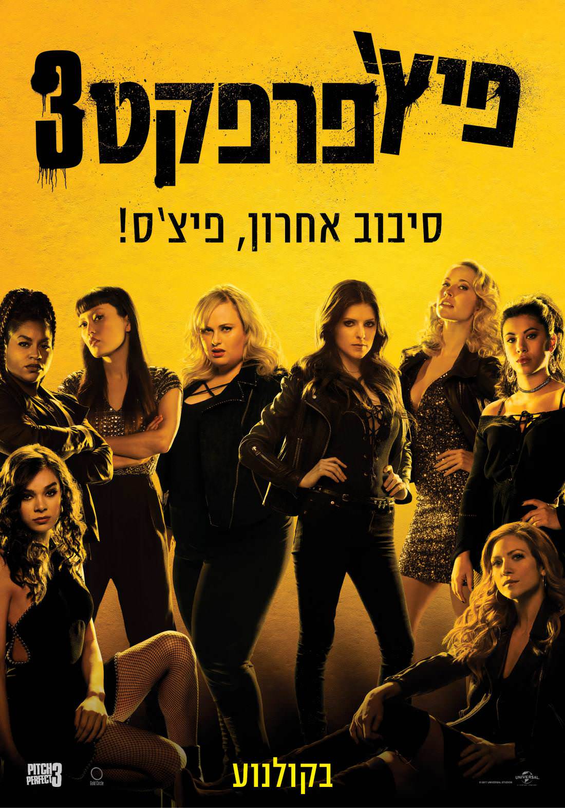פיצ' פרפקט 3 - Pitch Perfect - תרגום מובנה - איכות BRRip - 