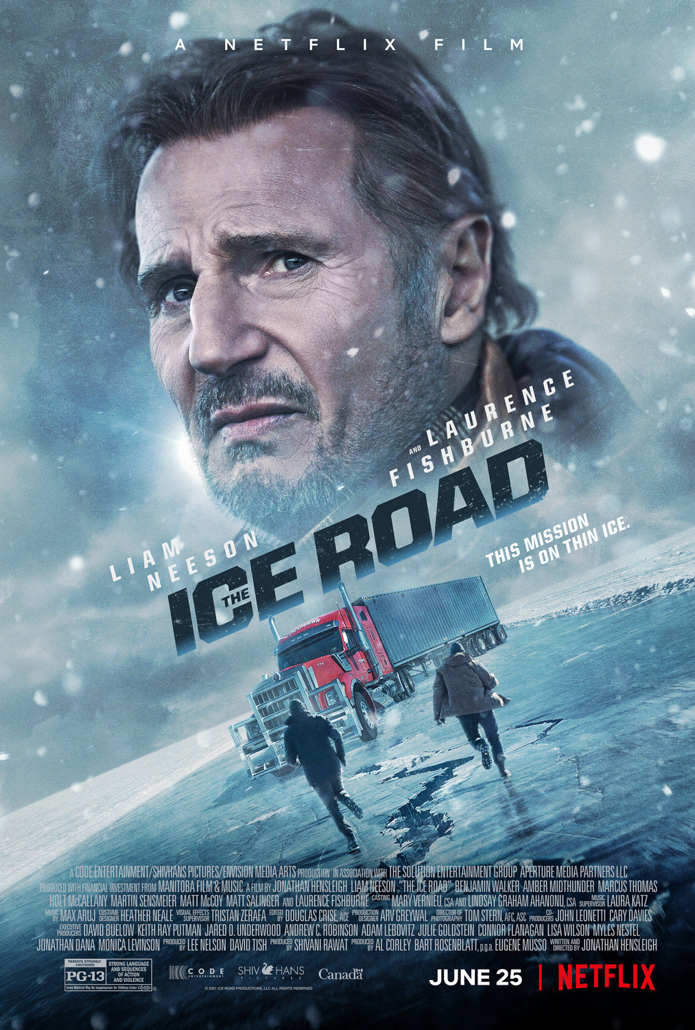 דרך הקרח - The Ice Road - תרגום מובנה - איכות 720p - 