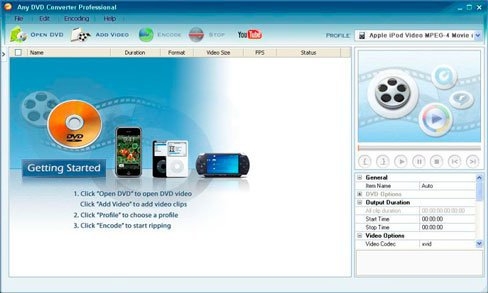 Any DVD Converter Professional 4.5.1 Multilanguage Portable תוכנת המרת קבצים ב גבוהה - 