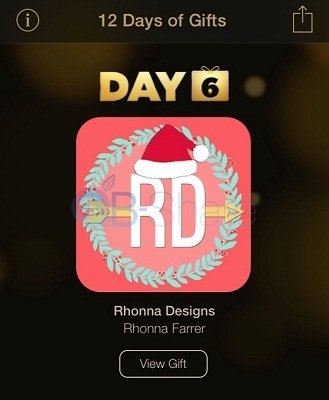 12 Days of Gifts | מתנות מבית אפל – היום השישי (אפליקציית Rhonna Designs) - 