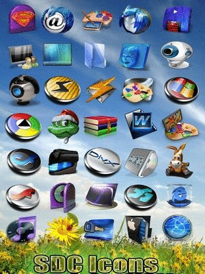 אוסף איקונים תלת מימדיים למחשב 3D  - 