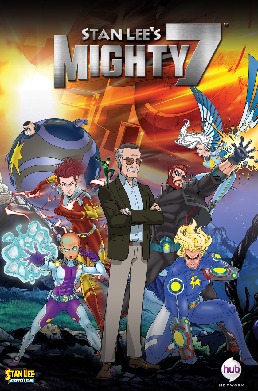 המופלאים של סטן לי - Stan Lees Mighty 7 Beginnings - מדובב BRRip - 720P - 