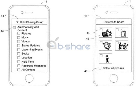 חברת אפל בפטנט חדש: שיתוף קבצים בעת שיחה ממתינה (8,494,123)