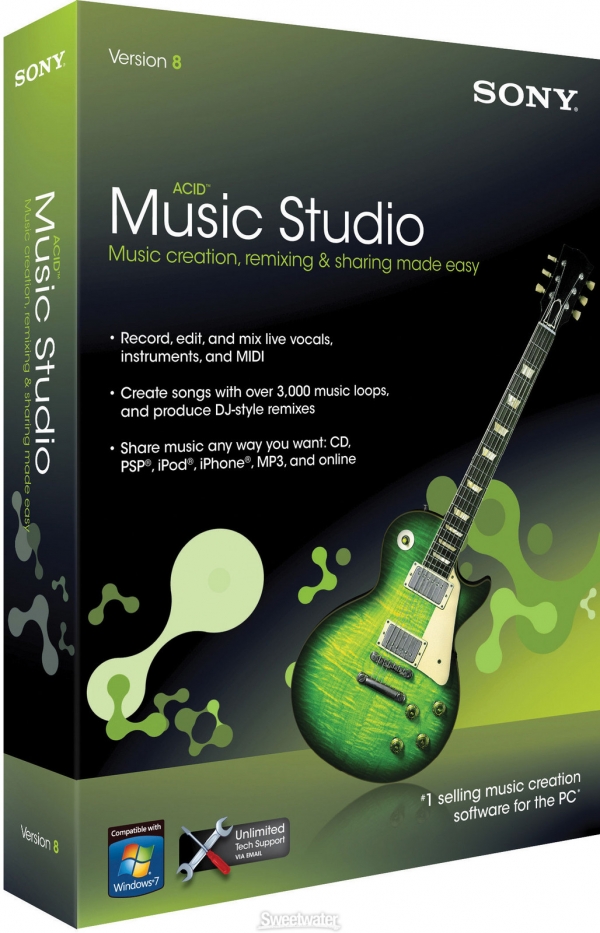Sony ACID Music Studio v8.0 אולפן מוסיקה ביתי-מקצועי - 