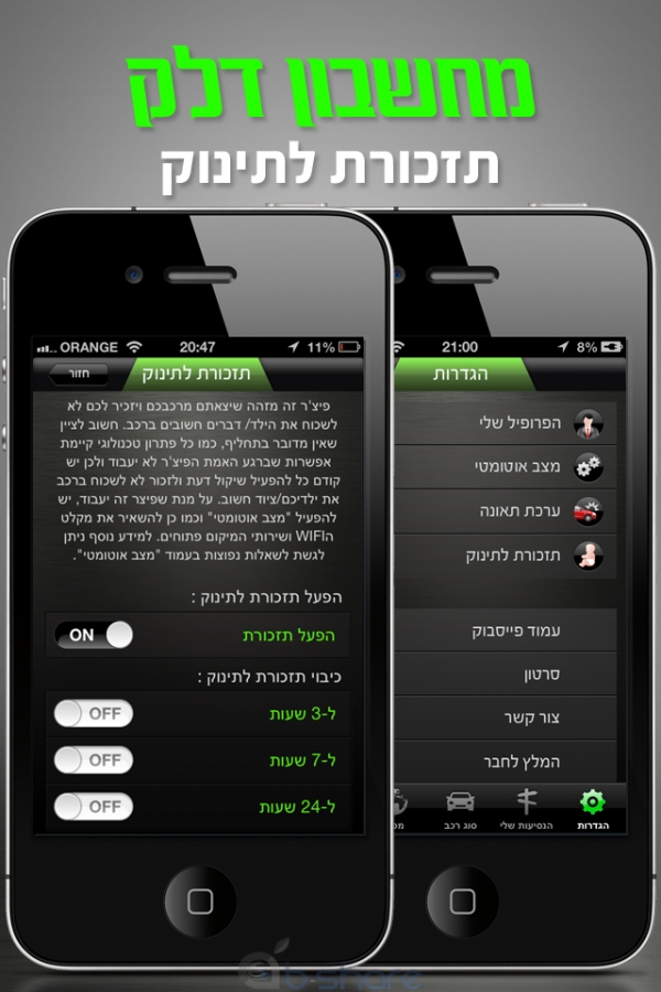 אפליקציית מחשבון דלק בקרוב תקבל עדכון חשוב של תזכורת תינוק בעקבות האירועים המצערים