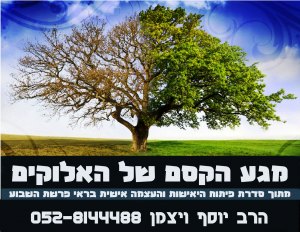 מגע הקסם של האלוקים הרב יוסף ויצמן