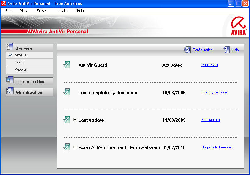 Avira AntiVir Personal 9