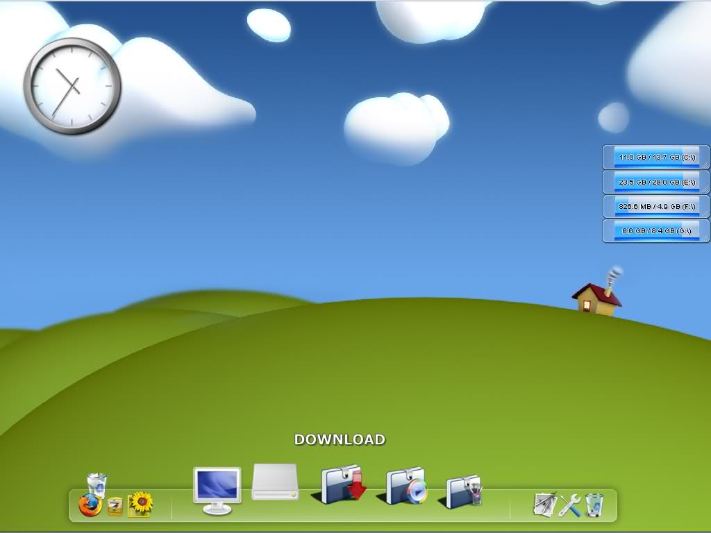 RocketDock סרגל לשולחן העבודה