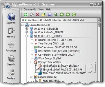 מראה רשת מלא גרסה אחרונה MyLanViewer v3.6.6
