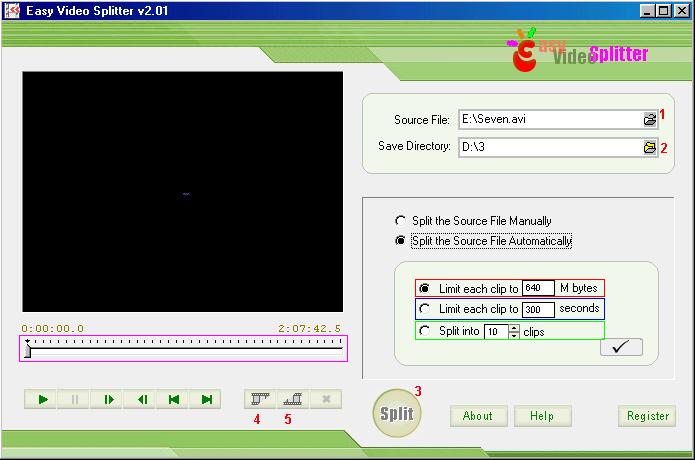 תוכנת צינזור סרטים בשניות - Easy Video Splitter -
