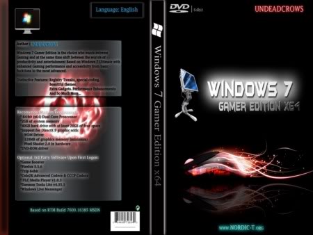 Windows 7 Gamer Edition x64 200mb parts - 