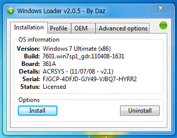 Windows Loader 2.0.5 - הפריצה המעולה והחדשה ל - Windows 7 