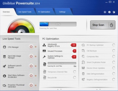 UNIBLUE POWERSUITE 2015 תוכנת תחזוקת מחשב -